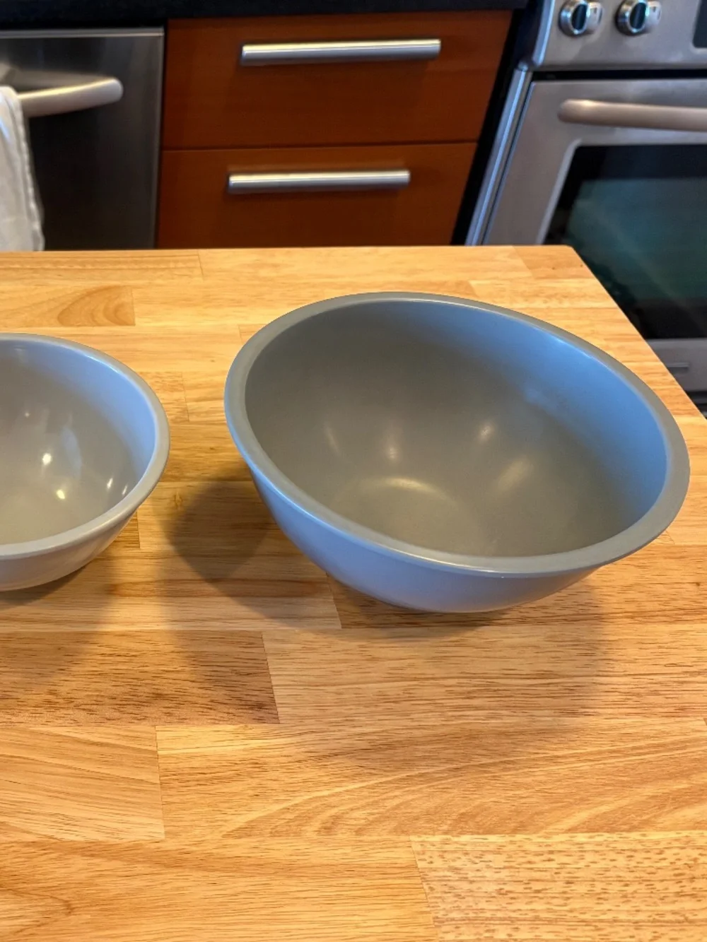 Set of 3 Michael Graves Designs Mixing Bowls Gray